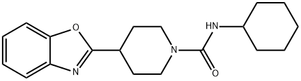 1-Piperidinecarboxamide,4-(2-benzoxazolyl)-N-cyclohexyl-(9CI) 结构式