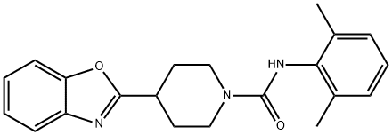 1-Piperidinecarboxamide,4-(2-benzoxazolyl)-N-(2,6-dimethylphenyl)-(9CI) 结构式