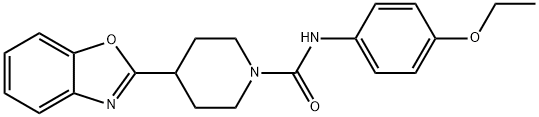 1-Piperidinecarboxamide,4-(2-benzoxazolyl)-N-(4-ethoxyphenyl)-(9CI) 结构式