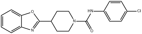 1-Piperidinecarboxamide,4-(2-benzoxazolyl)-N-(4-chlorophenyl)-(9CI) 结构式