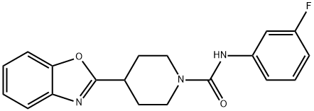 1-Piperidinecarboxamide,4-(2-benzoxazolyl)-N-(3-fluorophenyl)-(9CI) 结构式