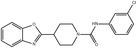 1-Piperidinecarboxamide,4-(2-benzoxazolyl)-N-(3-chlorophenyl)-(9CI) 结构式