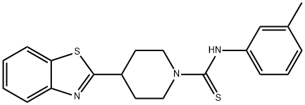 1-Piperidinecarbothioamide,4-(2-benzothiazolyl)-N-(3-methylphenyl)-(9CI) 结构式