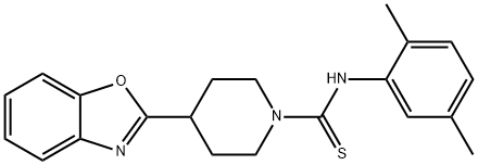 1-Piperidinecarbothioamide,4-(2-benzoxazolyl)-N-(2,5-dimethylphenyl)-(9CI) 结构式
