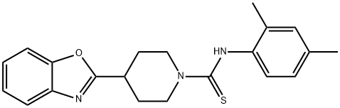 1-Piperidinecarbothioamide,4-(2-benzoxazolyl)-N-(2,4-dimethylphenyl)-(9CI) 结构式