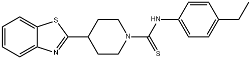 1-Piperidinecarbothioamide,4-(2-benzothiazolyl)-N-(4-ethylphenyl)-(9CI) 结构式