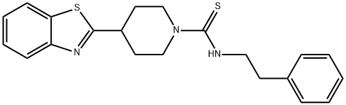 1-Piperidinecarbothioamide,4-(2-benzothiazolyl)-N-(2-phenylethyl)-(9CI) 结构式