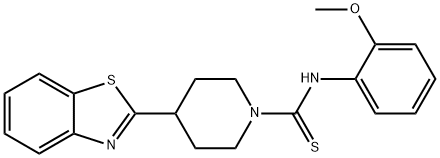 1-Piperidinecarbothioamide,4-(2-benzothiazolyl)-N-(2-methoxyphenyl)-(9CI) 结构式