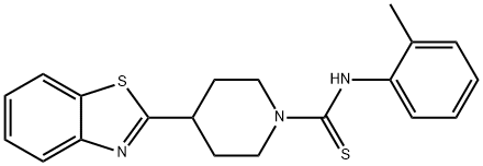 1-Piperidinecarbothioamide,4-(2-benzothiazolyl)-N-(2-methylphenyl)-(9CI) 结构式