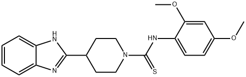 1-Piperidinecarbothioamide,4-(1H-benzimidazol-2-yl)-N-(2,4-dimethoxyphenyl)-(9CI) 结构式