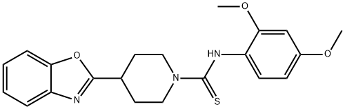 1-Piperidinecarbothioamide,4-(2-benzoxazolyl)-N-(2,4-dimethoxyphenyl)-(9CI) 结构式