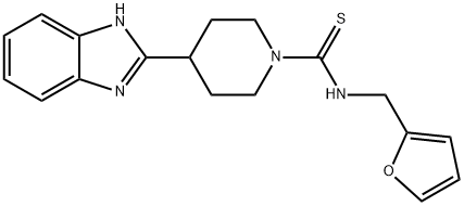 1-Piperidinecarbothioamide,4-(1H-benzimidazol-2-yl)-N-(2-furanylmethyl)-(9CI) 结构式