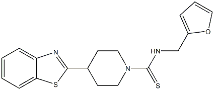 1-Piperidinecarbothioamide,4-(2-benzothiazolyl)-N-(2-furanylmethyl)-(9CI) 结构式