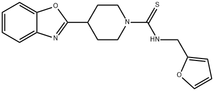 1-Piperidinecarbothioamide,4-(2-benzoxazolyl)-N-(2-furanylmethyl)-(9CI) 结构式