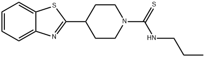 1-Piperidinecarbothioamide,4-(2-benzothiazolyl)-N-propyl-(9CI) 结构式