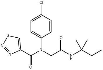 1,2,3-Thiadiazole-4-carboxamide,N-(4-chlorophenyl)-N-[2-[(1,1-dimethylpropyl)amino]-2-oxoethyl]-(9CI) 结构式