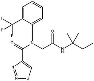 1,2,3-Thiadiazole-4-carboxamide,N-[2-[(1,1-dimethylpropyl)amino]-2-oxoethyl]-N-[2-(trifluoromethyl)phenyl]-(9CI) 结构式