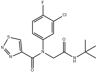 1,2,3-Thiadiazole-4-carboxamide,N-(3-chloro-4-fluorophenyl)-N-[2-[(1,1-dimethylethyl)amino]-2-oxoethyl]-(9CI) 结构式