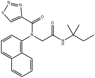 1,2,3-Thiadiazole-4-carboxamide,N-[2-[(1,1-dimethylpropyl)amino]-2-oxoethyl]-N-1-naphthalenyl-(9CI) 结构式