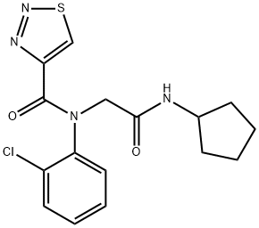 1,2,3-Thiadiazole-4-carboxamide,N-(2-chlorophenyl)-N-[2-(cyclopentylamino)-2-oxoethyl]-(9CI) 结构式