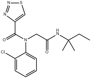 1,2,3-Thiadiazole-4-carboxamide,N-(2-chlorophenyl)-N-[2-[(1,1-dimethylpropyl)amino]-2-oxoethyl]-(9CI) 结构式