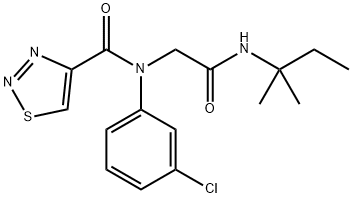 1,2,3-Thiadiazole-4-carboxamide,N-(3-chlorophenyl)-N-[2-[(1,1-dimethylpropyl)amino]-2-oxoethyl]-(9CI) Structure