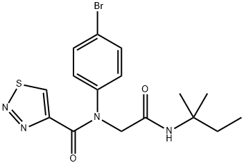 1,2,3-Thiadiazole-4-carboxamide,N-(4-bromophenyl)-N-[2-[(1,1-dimethylpropyl)amino]-2-oxoethyl]-(9CI) 结构式