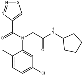 1,2,3-Thiadiazole-4-carboxamide,N-(5-chloro-2-methylphenyl)-N-[2-(cyclopentylamino)-2-oxoethyl]-(9CI) 结构式