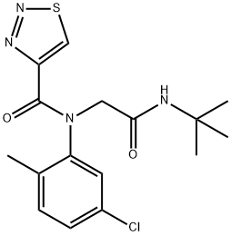 1,2,3-Thiadiazole-4-carboxamide,N-(5-chloro-2-methylphenyl)-N-[2-[(1,1-dimethylethyl)amino]-2-oxoethyl]-(9CI) 结构式