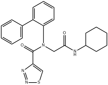 1,2,3-Thiadiazole-4-carboxamide,N-[1,1-biphenyl]-2-yl-N-[2-(cyclohexylamino)-2-oxoethyl]-(9CI) 结构式