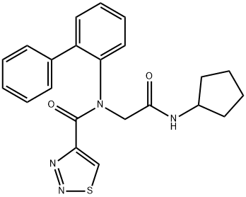 1,2,3-Thiadiazole-4-carboxamide,N-[1,1-biphenyl]-2-yl-N-[2-(cyclopentylamino)-2-oxoethyl]-(9CI) 结构式