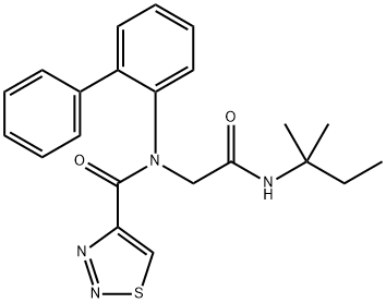 1,2,3-Thiadiazole-4-carboxamide,N-[1,1-biphenyl]-2-yl-N-[2-[(1,1-dimethylpropyl)amino]-2-oxoethyl]-(9CI) 结构式