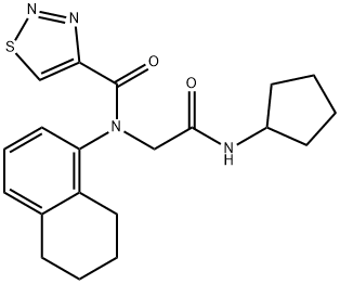 1,2,3-Thiadiazole-4-carboxamide,N-[2-(cyclopentylamino)-2-oxoethyl]-N-(5,6,7,8-tetrahydro-1-naphthalenyl)-(9CI) 结构式