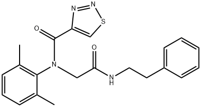 1,2,3-Thiadiazole-4-carboxamide,N-(2,6-dimethylphenyl)-N-[2-oxo-2-[(2-phenylethyl)amino]ethyl]-(9CI) 结构式