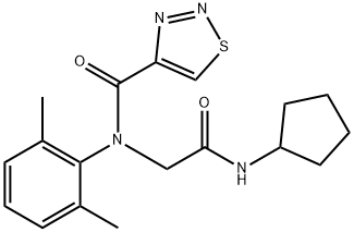 1,2,3-Thiadiazole-4-carboxamide,N-[2-(cyclopentylamino)-2-oxoethyl]-N-(2,6-dimethylphenyl)-(9CI) 结构式