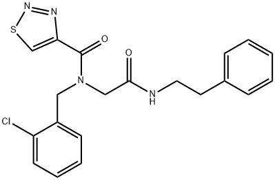 1,2,3-Thiadiazole-4-carboxamide,N-[(2-chlorophenyl)methyl]-N-[2-oxo-2-[(2-phenylethyl)amino]ethyl]-(9CI) 结构式