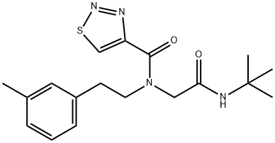 1,2,3-Thiadiazole-4-carboxamide,N-[2-[(1,1-dimethylethyl)amino]-2-oxoethyl]-N-[2-(3-methylphenyl)ethyl]-(9CI) 结构式