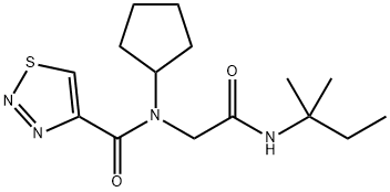 1,2,3-Thiadiazole-4-carboxamide,N-cyclopentyl-N-[2-[(1,1-dimethylpropyl)amino]-2-oxoethyl]-(9CI) 结构式