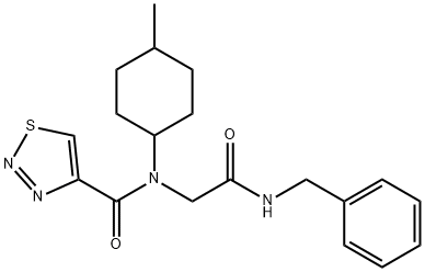 1,2,3-Thiadiazole-4-carboxamide,N-(4-methylcyclohexyl)-N-[2-oxo-2-[(phenylmethyl)amino]ethyl]-(9CI) 结构式