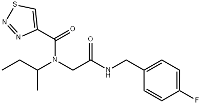 1,2,3-Thiadiazole-4-carboxamide,N-[2-[[(4-fluorophenyl)methyl]amino]-2-oxoethyl]-N-(1-methylpropyl)-(9CI) 结构式