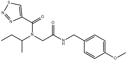 1,2,3-Thiadiazole-4-carboxamide,N-[2-[[(4-methoxyphenyl)methyl]amino]-2-oxoethyl]-N-(1-methylpropyl)-(9CI) 结构式
