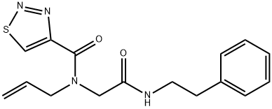 1,2,3-Thiadiazole-4-carboxamide,N-[2-oxo-2-[(2-phenylethyl)amino]ethyl]-N-2-propenyl-(9CI) 结构式