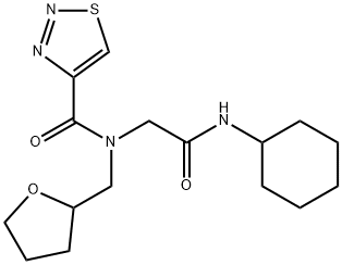 1,2,3-Thiadiazole-4-carboxamide,N-[2-(cyclohexylamino)-2-oxoethyl]-N-[(tetrahydro-2-furanyl)methyl]-(9CI) 结构式