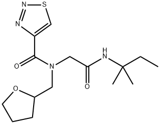 1,2,3-Thiadiazole-4-carboxamide,N-[2-[(1,1-dimethylpropyl)amino]-2-oxoethyl]-N-[(tetrahydro-2-furanyl)methyl]-(9CI) 结构式