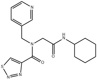 1,2,3-Thiadiazole-4-carboxamide,N-[2-(cyclohexylamino)-2-oxoethyl]-N-(3-pyridinylmethyl)-(9CI) 结构式