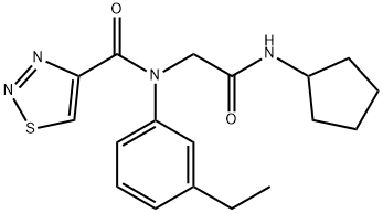 1,2,3-Thiadiazole-4-carboxamide,N-[2-(cyclopentylamino)-2-oxoethyl]-N-(3-ethylphenyl)-(9CI) 结构式