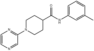 4-Piperidinecarboxamide,N-(3-methylphenyl)-1-pyrazinyl-(9CI) 结构式