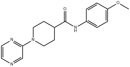 4-Piperidinecarboxamide,N-(4-methoxyphenyl)-1-pyrazinyl-(9CI) 结构式