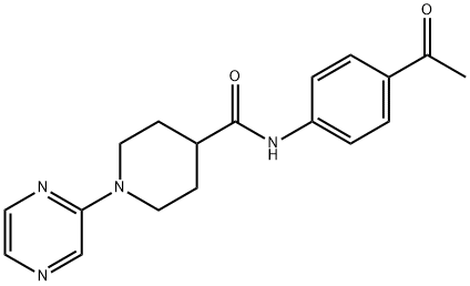 4-Piperidinecarboxamide,N-(4-acetylphenyl)-1-pyrazinyl-(9CI) 结构式