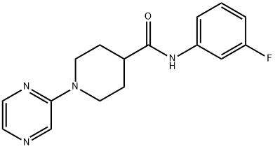 4-Piperidinecarboxamide,N-(3-fluorophenyl)-1-pyrazinyl-(9CI) 结构式
